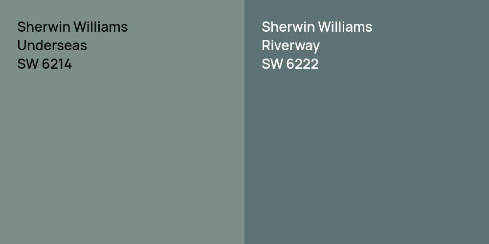 Sherwin Williams Underseas vs. Sherwin Williams Riverway