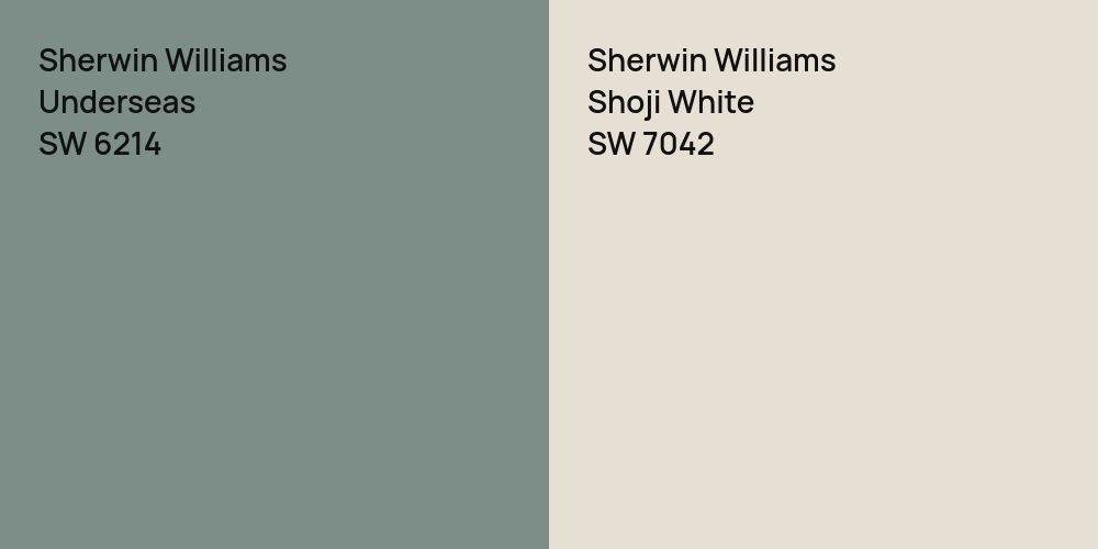 Sherwin Williams Underseas vs. Sherwin Williams Shoji White