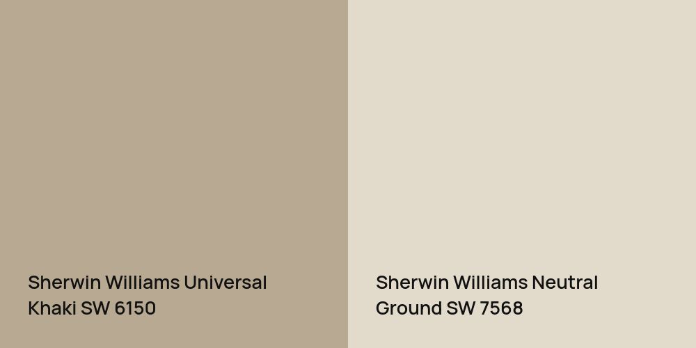 Sherwin Williams Universal Khaki vs. Sherwin Williams Neutral Ground