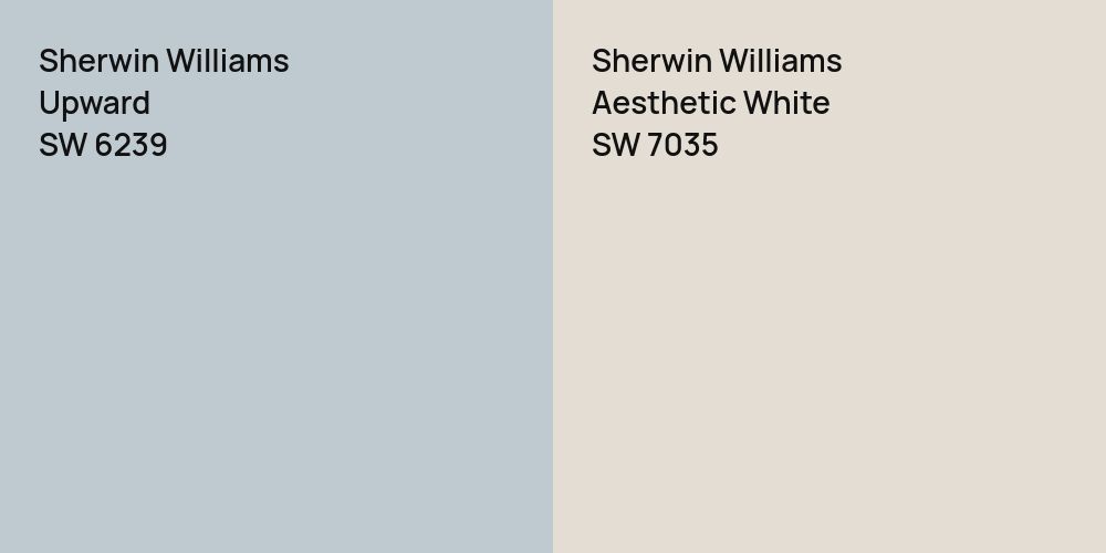 Sherwin Williams Upward vs. Sherwin Williams Aesthetic White