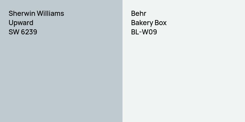 Sherwin Williams Upward vs. Behr Bakery Box