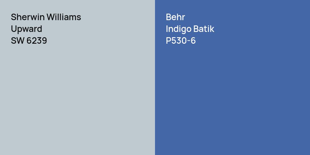 Sherwin Williams Upward vs. Behr Indigo Batik