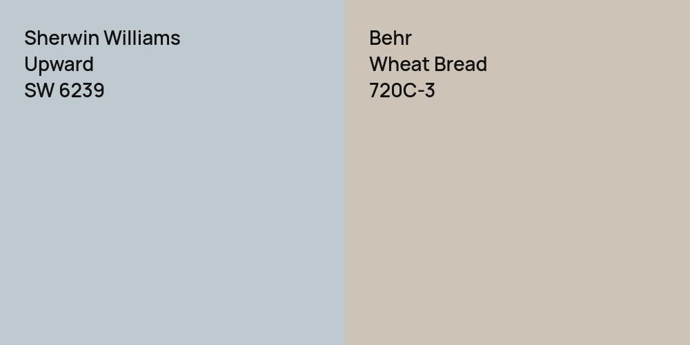 Sherwin Williams Upward vs. Behr Wheat Bread