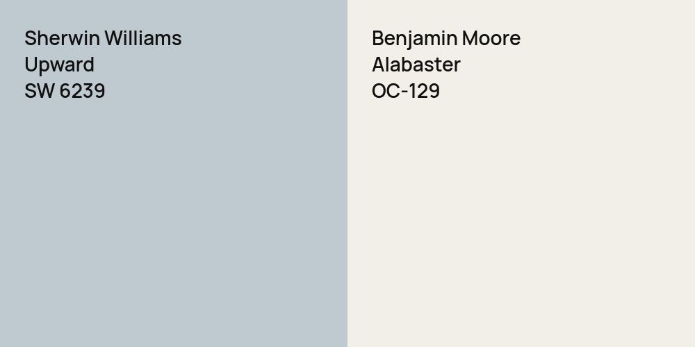 Sherwin Williams Upward vs. Benjamin Moore Alabaster