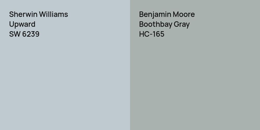 Sherwin Williams Upward vs. Benjamin Moore Boothbay Gray