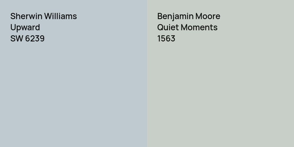 Sherwin Williams Upward vs. Benjamin Moore Quiet Moments