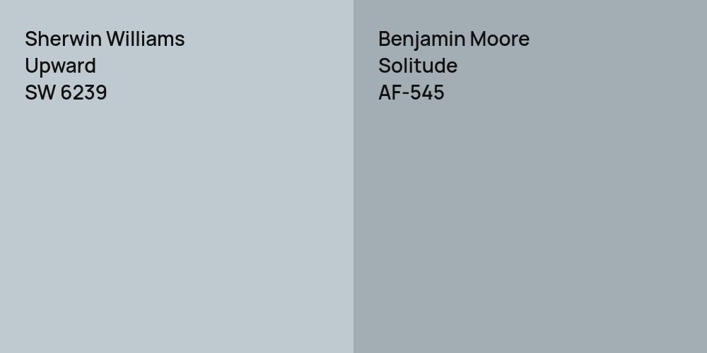 Sherwin Williams Upward vs. Benjamin Moore Solitude