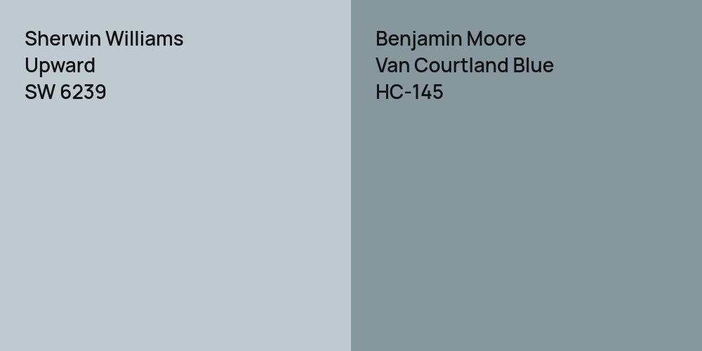 Sherwin Williams Upward vs. Benjamin Moore Van Courtland Blue