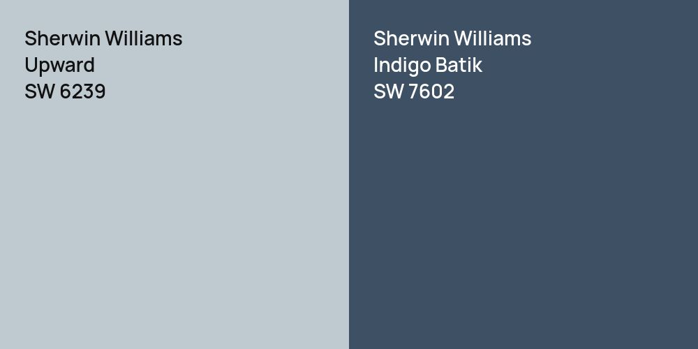 Sherwin Williams Upward vs. Sherwin Williams Indigo Batik