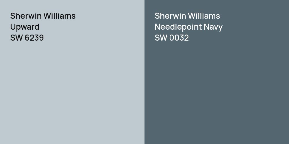 Sherwin Williams Upward vs. Sherwin Williams Needlepoint Navy