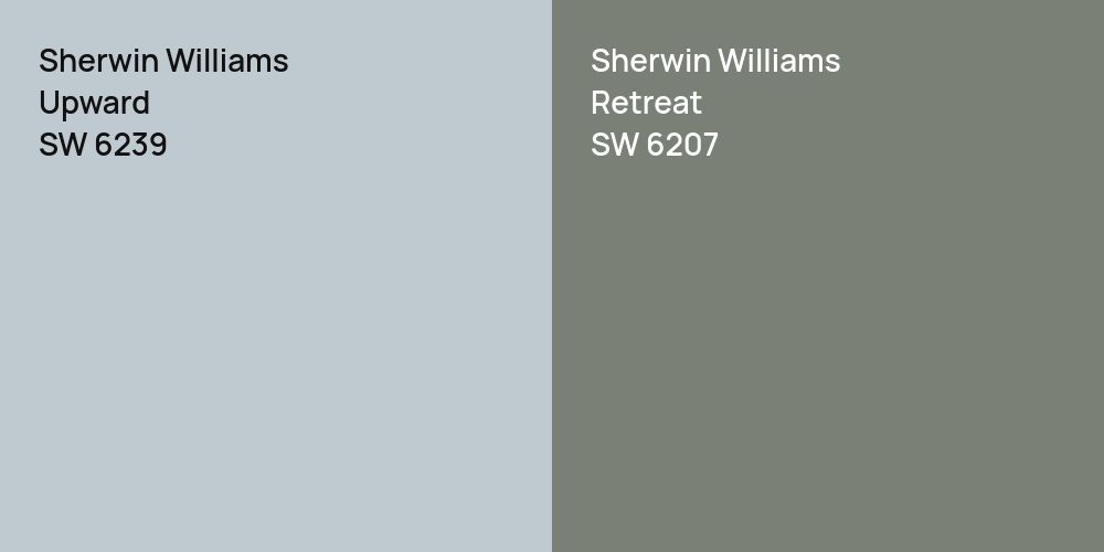 Sherwin Williams Upward vs. Sherwin Williams Retreat