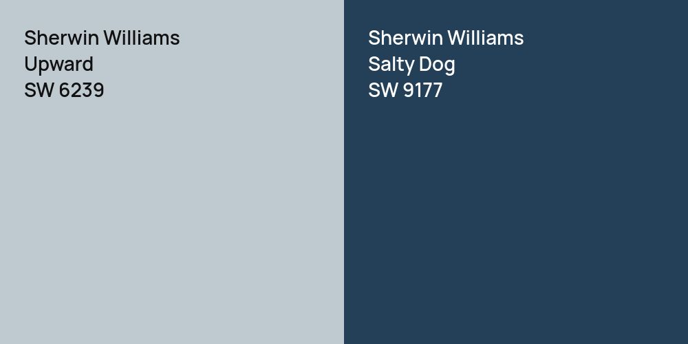 Sherwin Williams Upward vs. Sherwin Williams Salty Dog