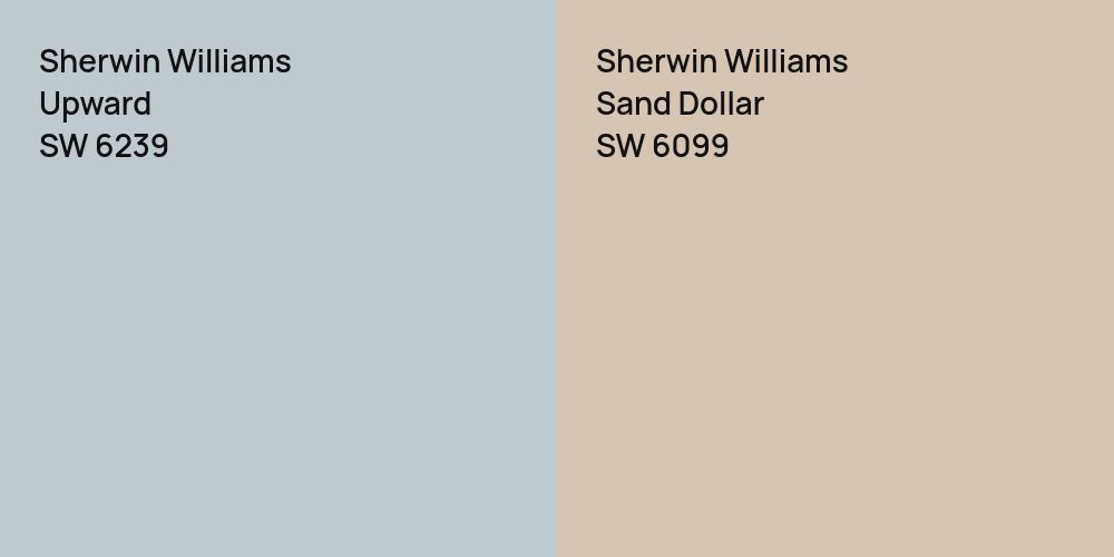 Sherwin Williams Upward vs. Sherwin Williams Sand Dollar