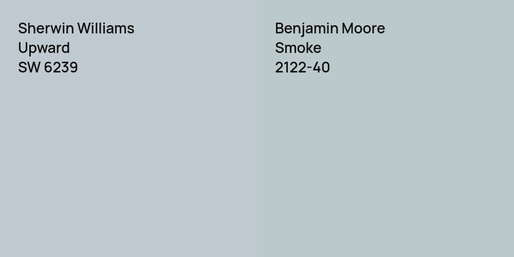 Sherwin Williams Upward vs. Benjamin Moore Smoke