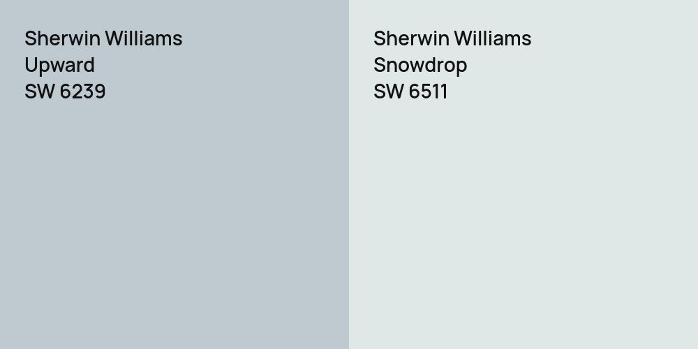 Sherwin Williams Upward vs. Sherwin Williams Snowdrop