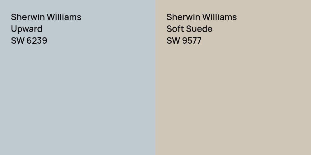 Sherwin Williams Upward vs. Sherwin Williams Soft Suede