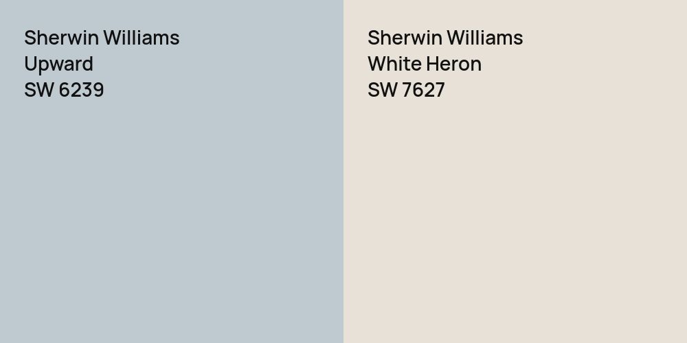 Sherwin Williams Upward vs. Sherwin Williams White Heron