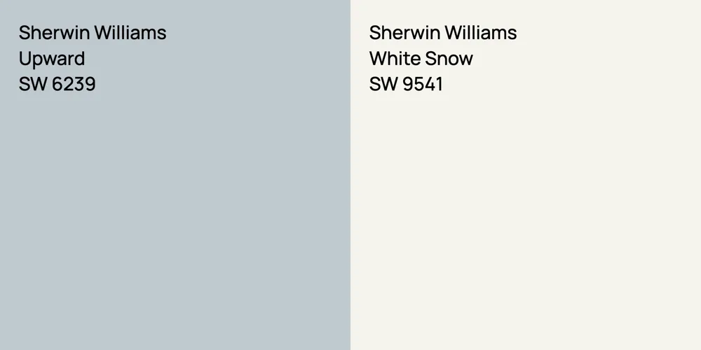 Sherwin Williams Upward vs. Sherwin Williams White Snow