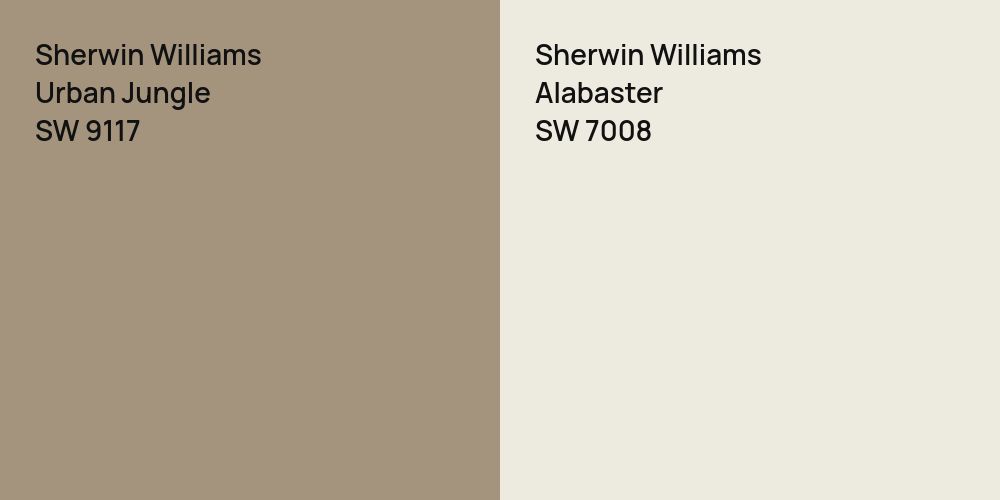 Sherwin Williams Urban Jungle vs. Sherwin Williams Alabaster