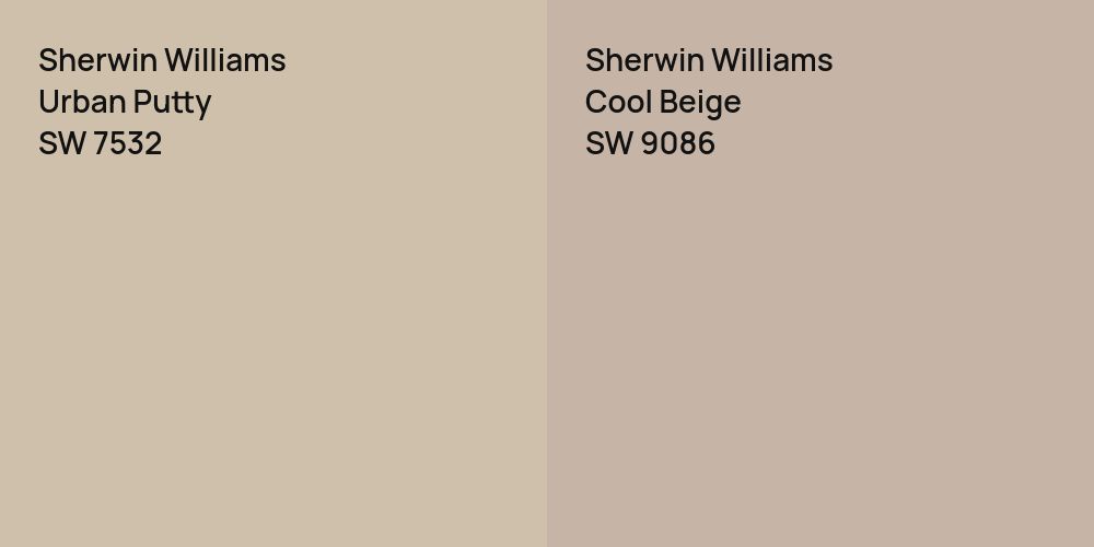 Sherwin Williams Urban Putty vs. Sherwin Williams Cool Beige