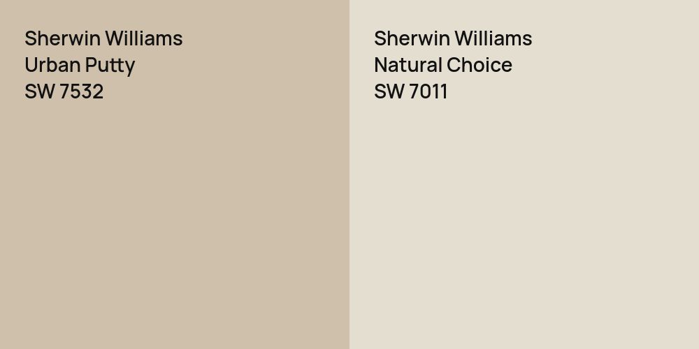 Sherwin Williams Urban Putty vs. Sherwin Williams Natural Choice