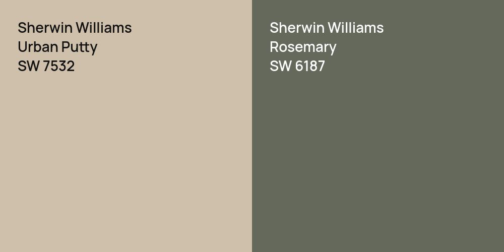 Sherwin Williams Urban Putty vs. Sherwin Williams Rosemary