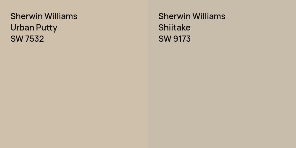 Sherwin Williams Urban Putty vs. Sherwin Williams Shiitake