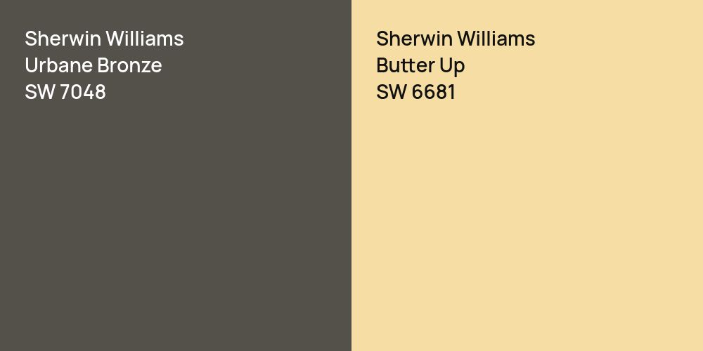 Sherwin Williams Urbane Bronze vs. Sherwin Williams Butter Up