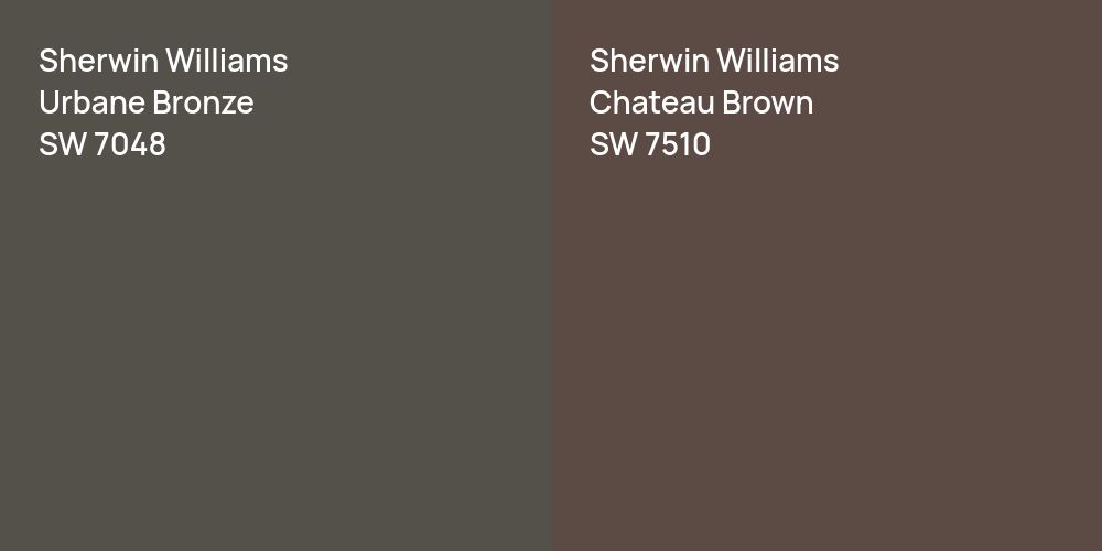 Sherwin Williams Urbane Bronze vs. Sherwin Williams Chateau Brown