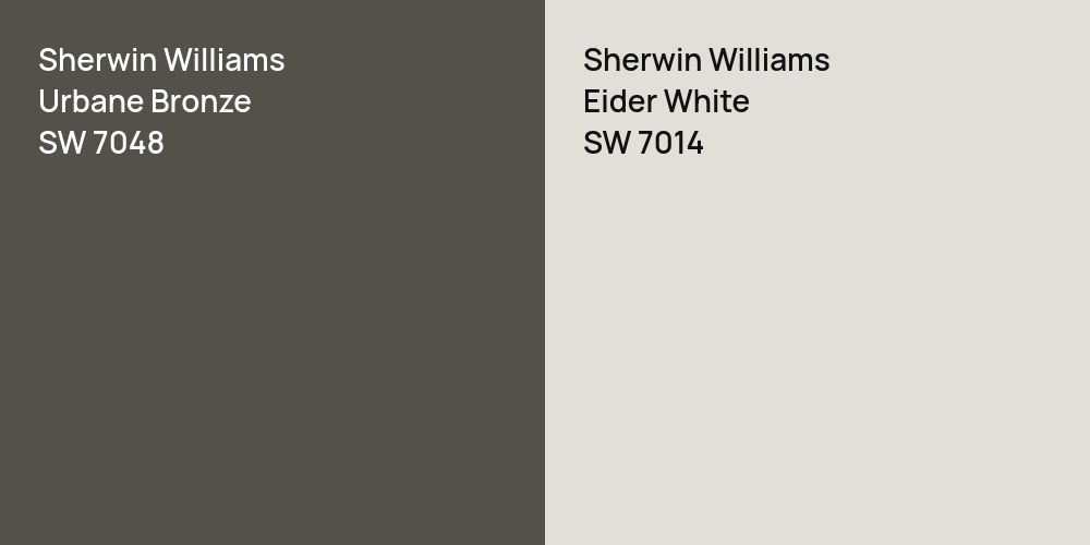 Sherwin Williams Urbane Bronze vs. Sherwin Williams Eider White