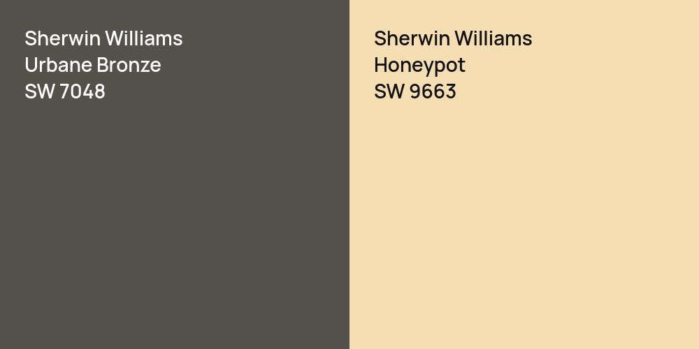 Sherwin Williams Urbane Bronze vs. Sherwin Williams Honeypot