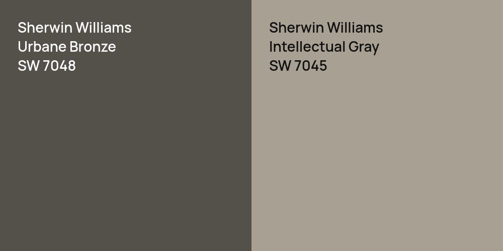 Sherwin Williams Urbane Bronze vs. Sherwin Williams Intellectual Gray