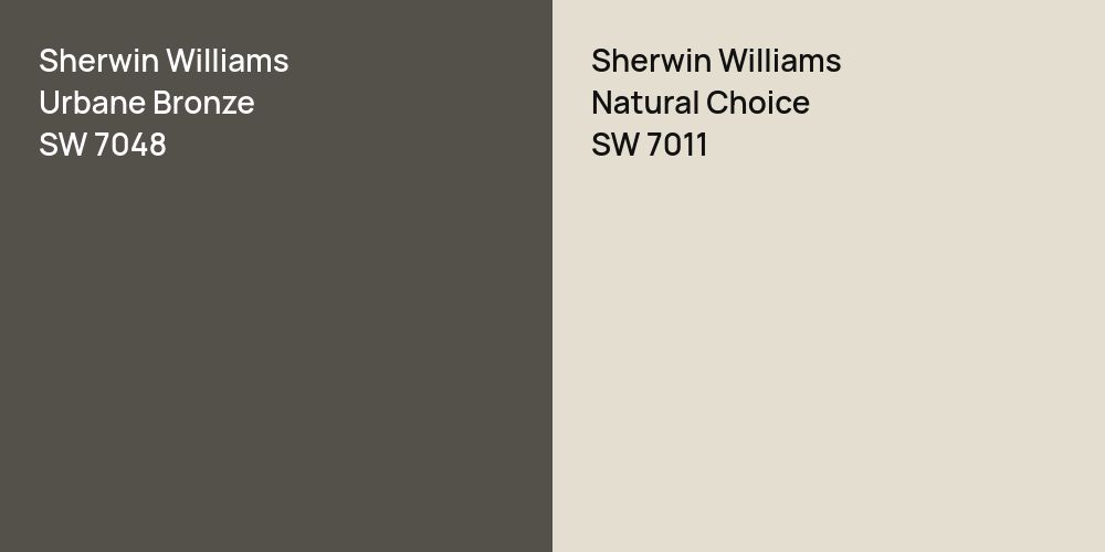 Sherwin Williams Urbane Bronze vs. Sherwin Williams Natural Choice