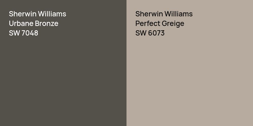 Sherwin Williams Urbane Bronze vs. Sherwin Williams Perfect Greige