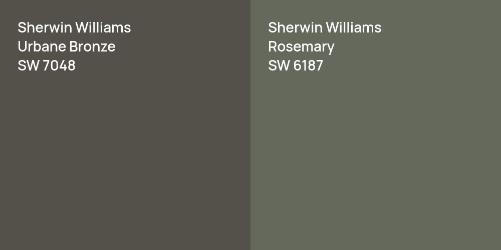 Sherwin Williams Urbane Bronze vs. Sherwin Williams Rosemary