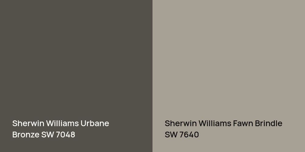 Sherwin Williams Urbane Bronze vs. Sherwin Williams Fawn Brindle