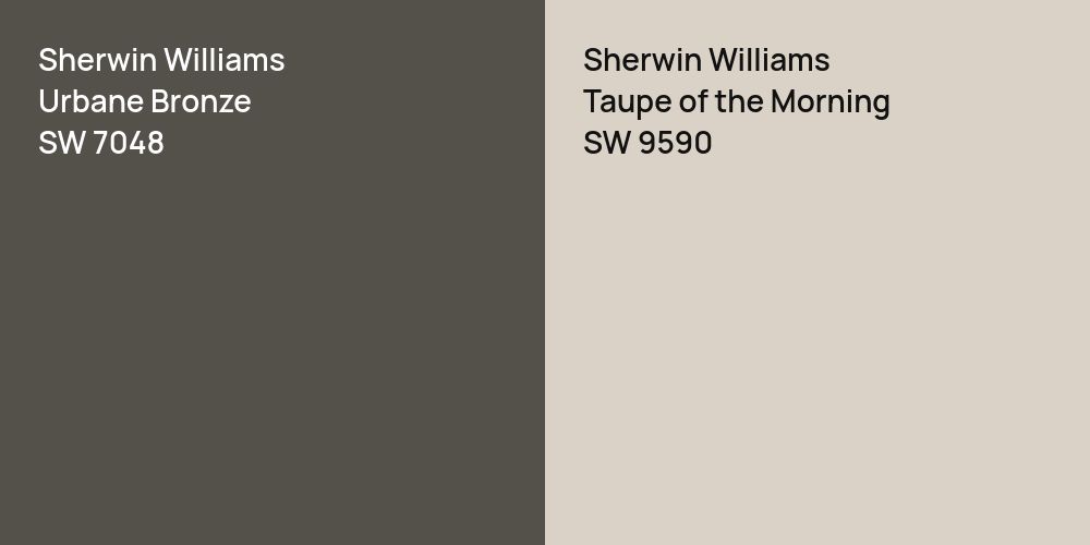 Sherwin Williams Urbane Bronze vs. Sherwin Williams Taupe of the Morning