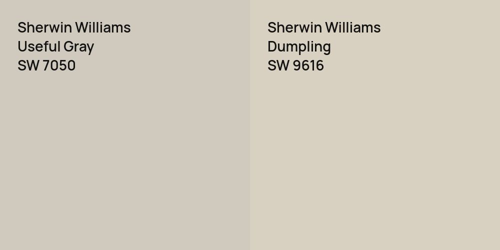 Sherwin Williams Useful Gray vs. Sherwin Williams Dumpling