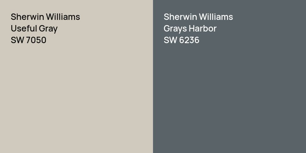 Sherwin Williams Useful Gray vs. Sherwin Williams Grays Harbor