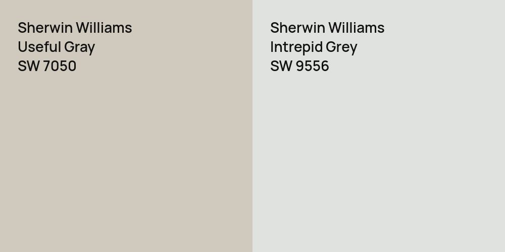 Sherwin Williams Useful Gray vs. Sherwin Williams Intrepid Grey