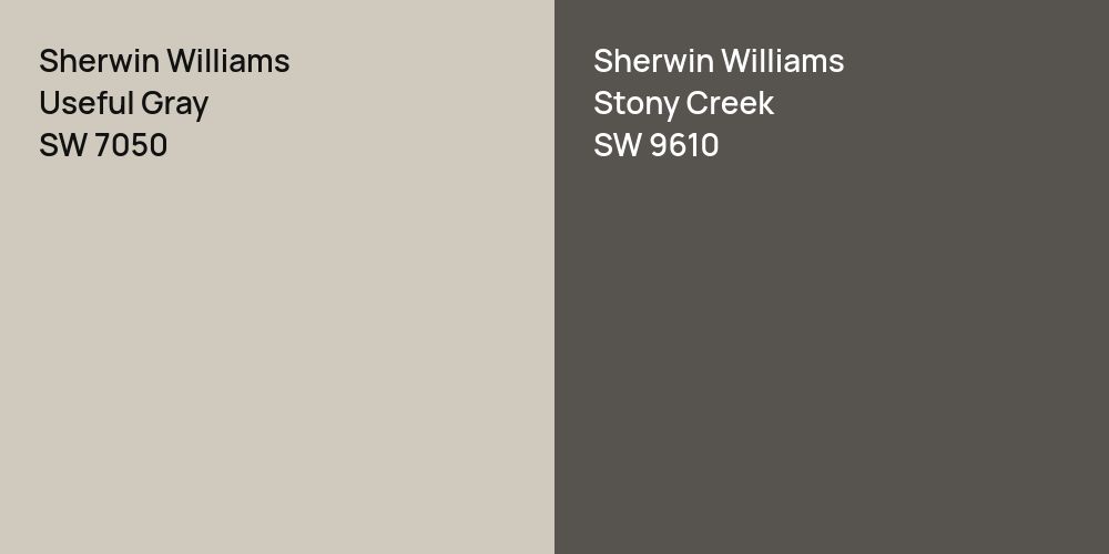 Sherwin Williams Useful Gray vs. Sherwin Williams Stony Creek