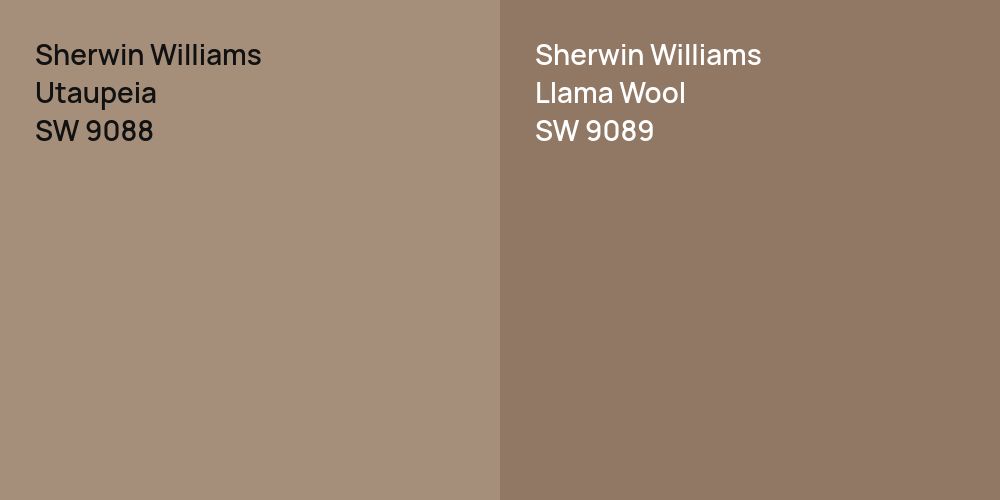 Sherwin Williams Utaupeia vs. Sherwin Williams Llama Wool