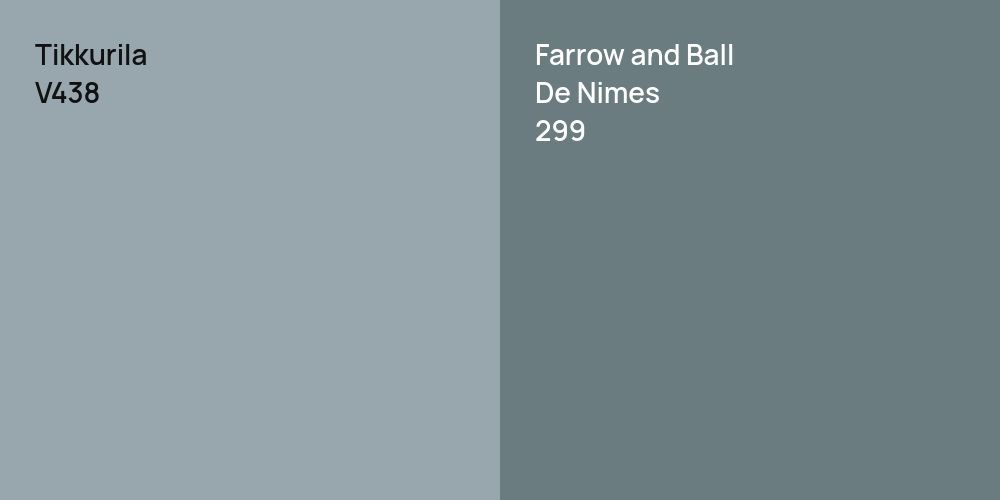 Tikkurila V438 vs. Farrow and Ball De Nimes