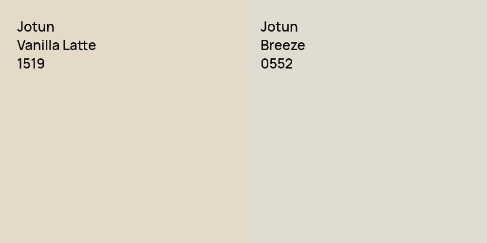 Jotun Vanilla Latte vs. Jotun Breeze