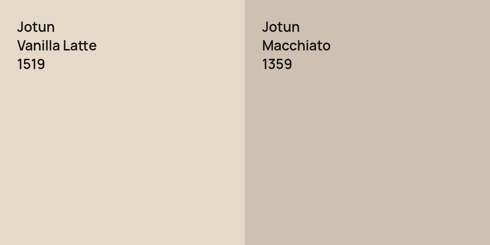 Jotun Vanilla Latte vs. Jotun Macchiato