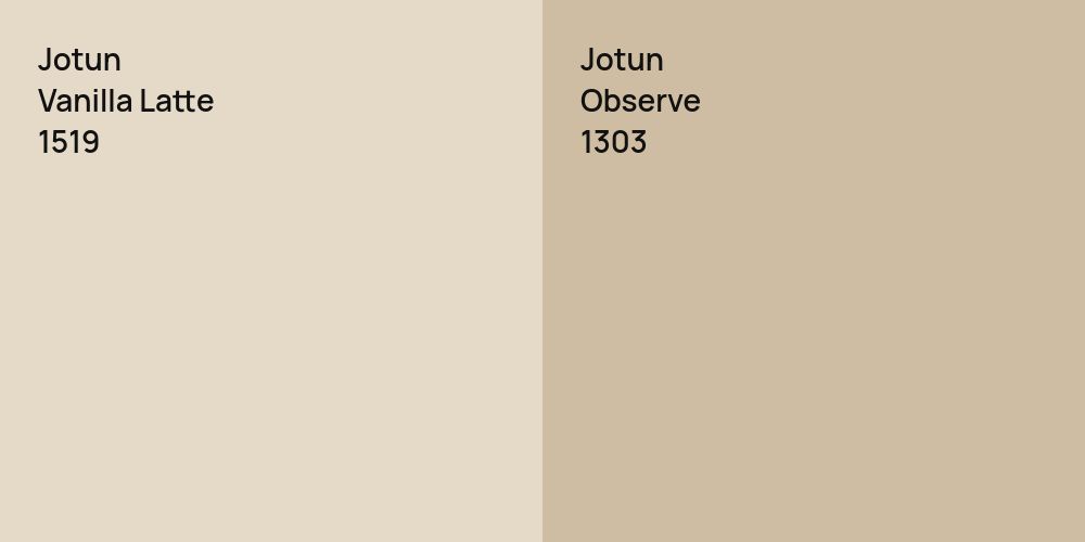 Jotun Vanilla Latte vs. Jotun Observe