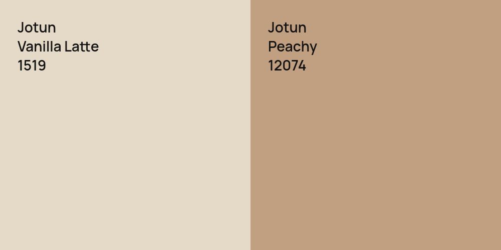 Jotun Vanilla Latte vs. Jotun Peachy