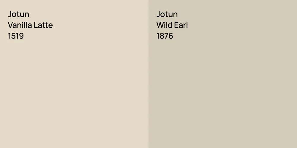 Jotun Vanilla Latte vs. Jotun Wild Earl