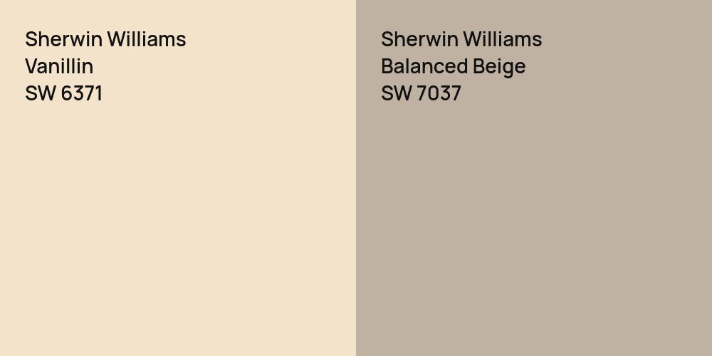 Sherwin Williams Vanillin vs. Sherwin Williams Balanced Beige