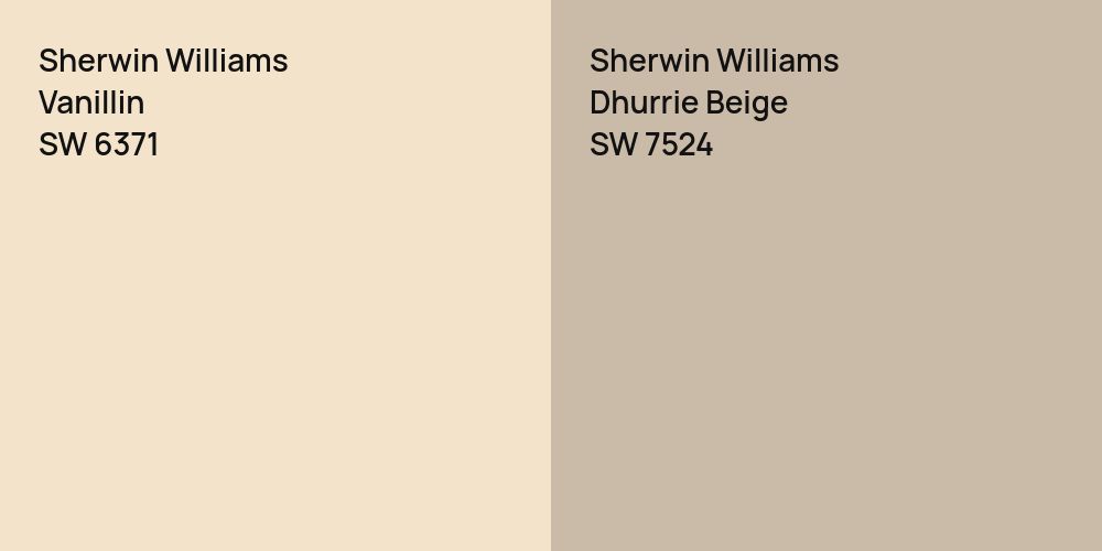 Sherwin Williams Vanillin vs. Sherwin Williams Dhurrie Beige